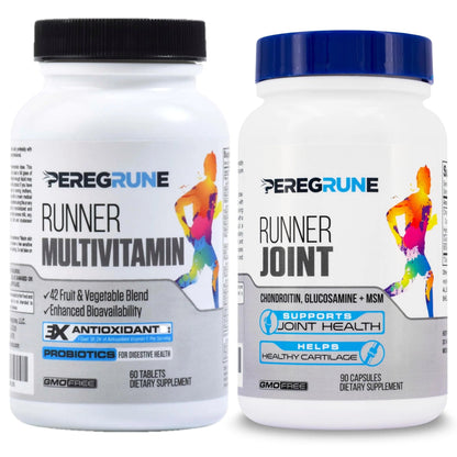 PEREGRUNE Runner Multivitamin & Joint Support Supplement | Antioxidants, Complete B-Complex & Probiotics to Support Energy - dailyvitalstore