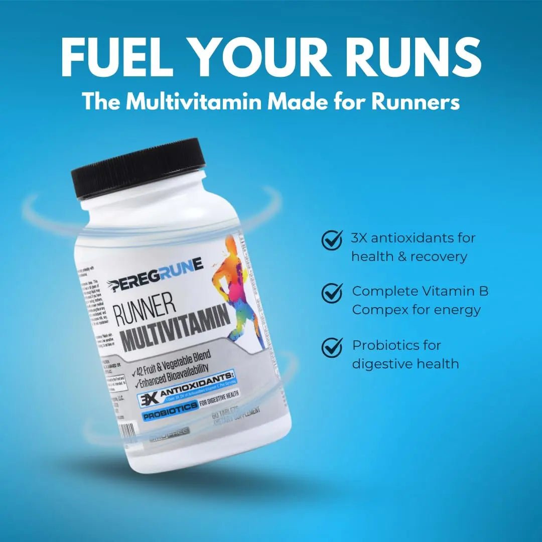 PEREGRUNE Runner Multivitamin & Joint Support Supplement | Antioxidants, Complete B-Complex & Probiotics to Support Energy - dailyvitalstore