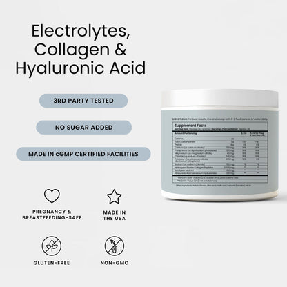 Perelel Hydration Powder, Electrolyte Supplement with Collagen & Hyaluronic Acid, Mango Lemonade Flavor, Soy & Gluten Free, Non GMO, No Added Sugar, 28 Servings - dailyvitalstore