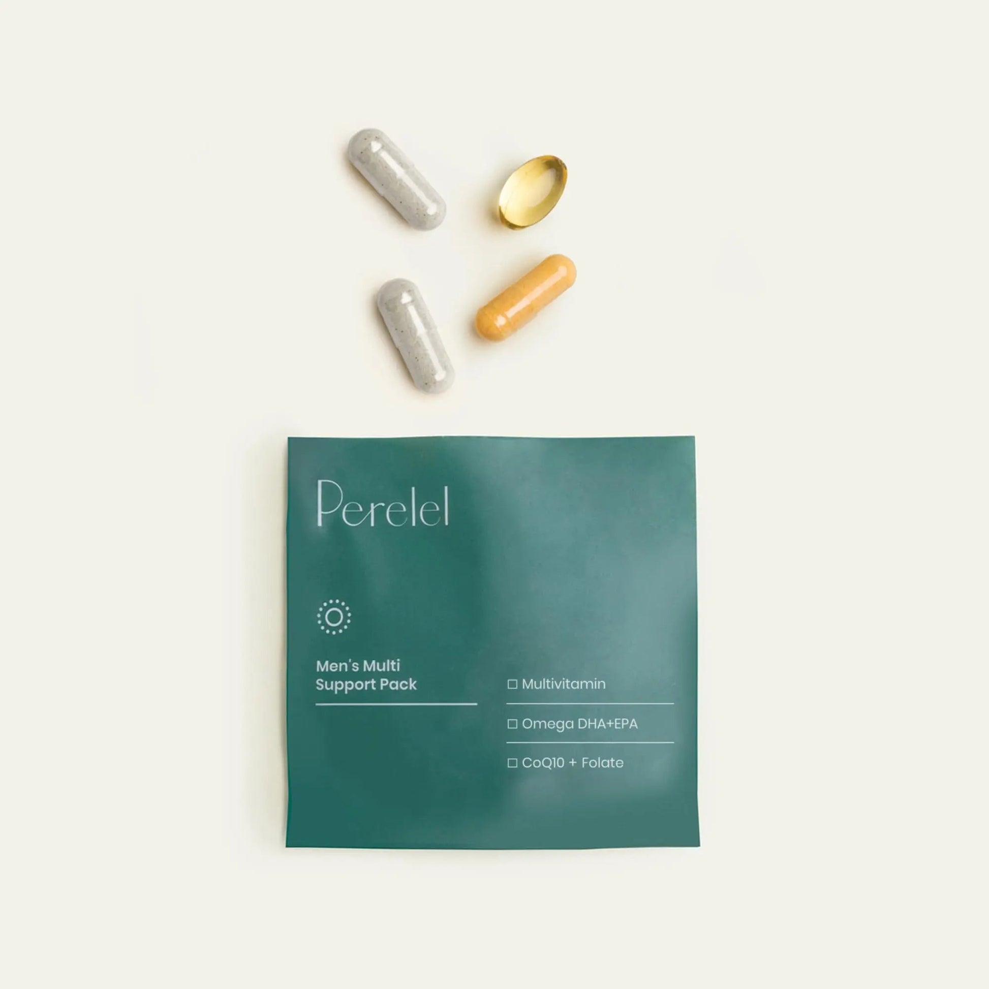 Perelel Men’s Multi Support Pack, Daily Multivitamin with Magnesium, Omega 3, CoQ10 & Folate, Nutritional Support - dailyvitalstore