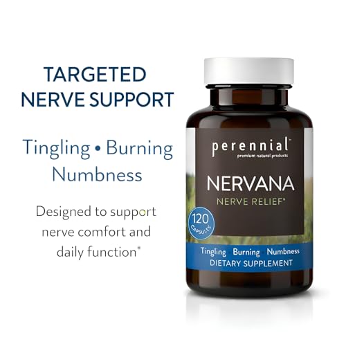 Perennial Nervana – Herbal Nerve Support for Tingling, Burning & Numbness Relief – Promotes Calm Focus & Stress Resilience – Non-Drowsy Mood Balance – 120ct* - dailyvitalstore