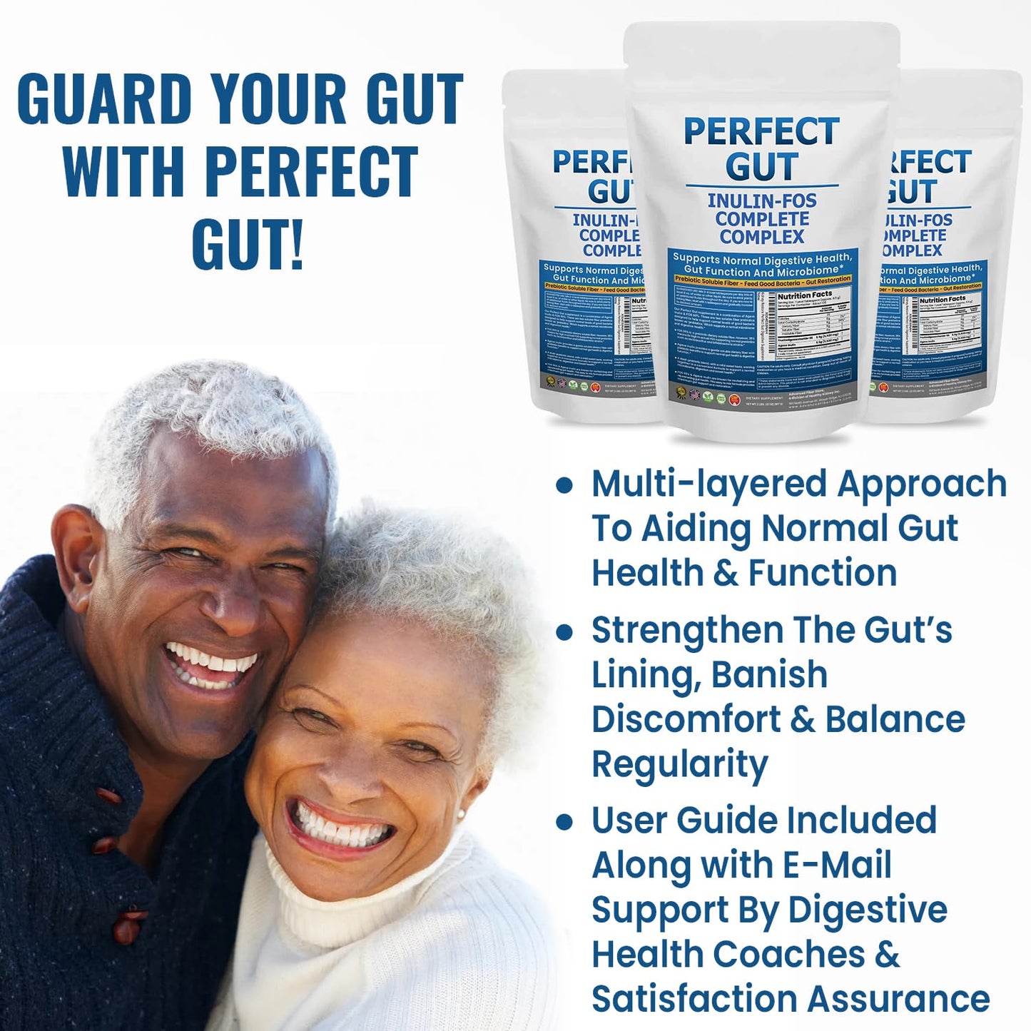 Perfect Gut: Inulin FOS Powder for Gut Health. Prebiotic Inulin. Unique Prebiotic 95% FOS Inulin Agave Fiber - dailyvitalstore