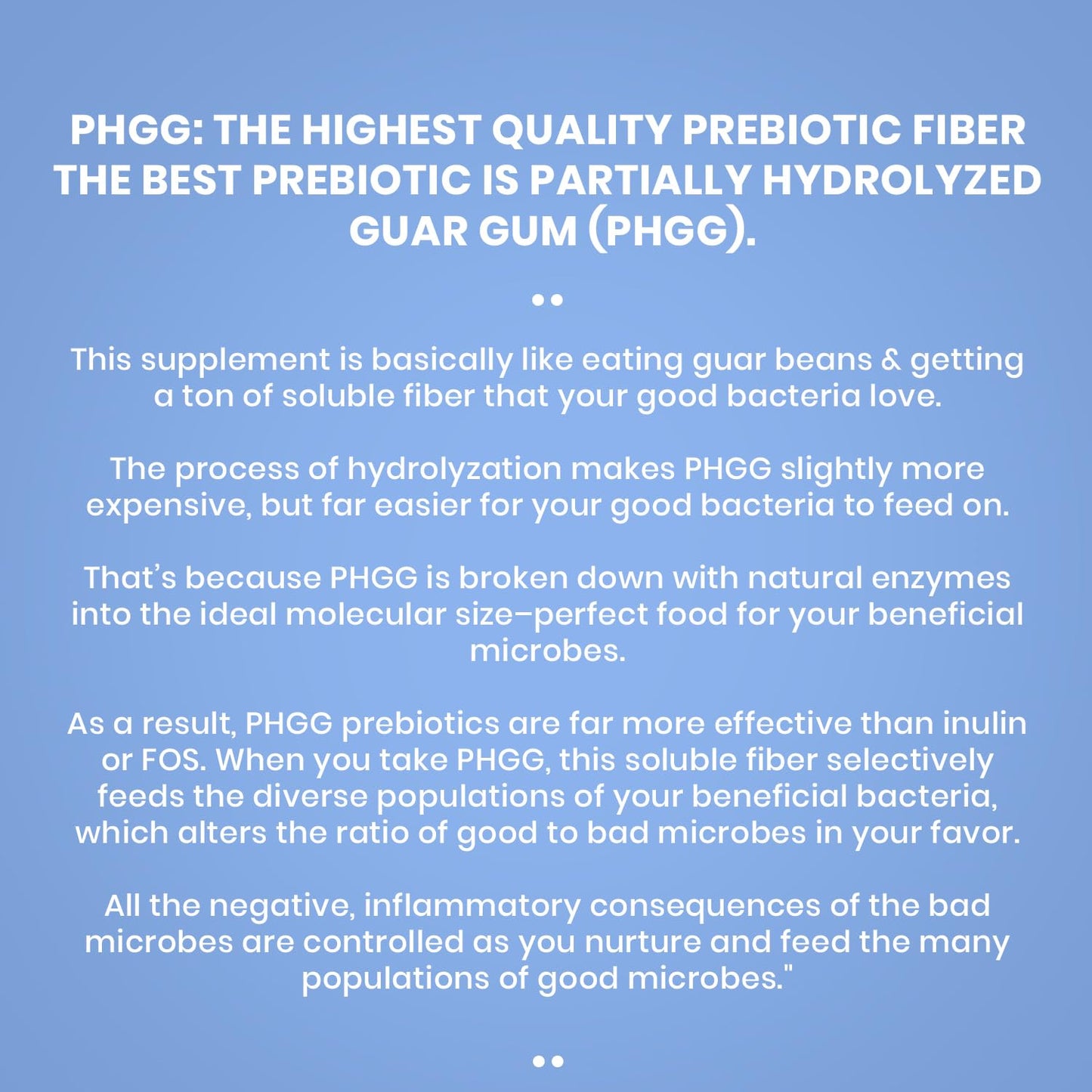 PERFECT PASS Prebiotic PHGG Partially Hydrolyzed Guar Gum 210g Powder - 100% Natural Gluten Free Non GMO - Certified Kosher Vegetarian Sugar Free - dailyvitalstore