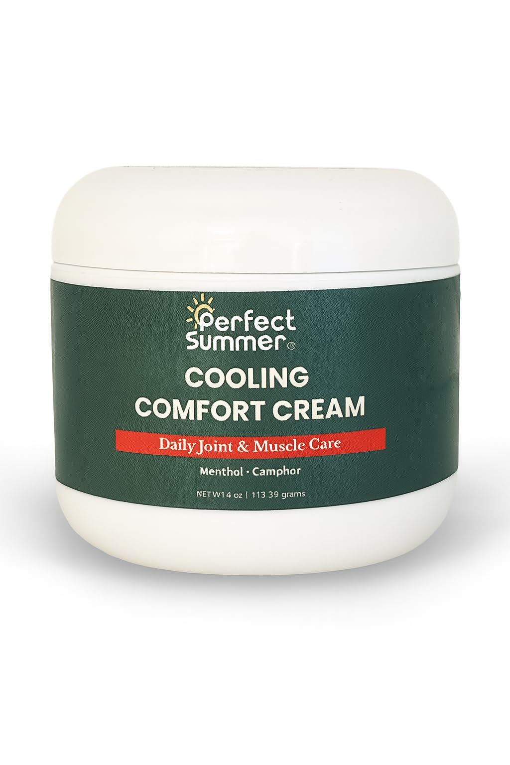 Perfect Summer Cooling Comfort Cream – Muscle Rub & Joint Care – Cooling Relief for Back, Neck, Shoulders & Knees – Non-Greasy, Fast-Absorbing Topical Cream, 4 oz - dailyvitalstore