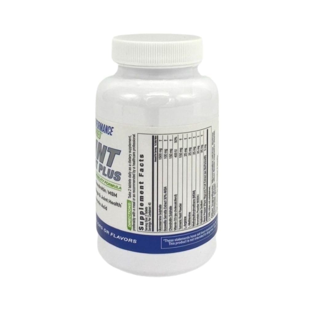 PERFORMANCE INSPIRED Nutrition Joint Support Plus – Glucosamine, Chondroitin, Turmeric & BioPerine – Triple Strength Joint Comfort & Mobility Support – 90 Count - dailyvitalstore