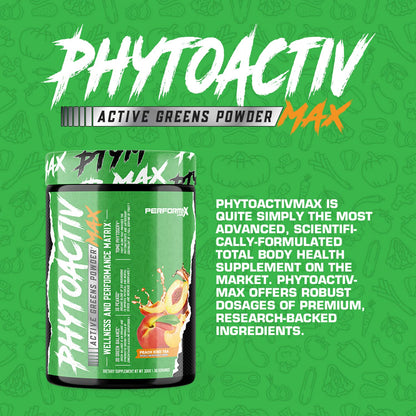 Performax Labs PhytoactivMax Active Greens Powder Wellness and Performance Matrix | Phytonutrients – Overall Health | 30 Servings (Strawberry Pineapple) - dailyvitalstore