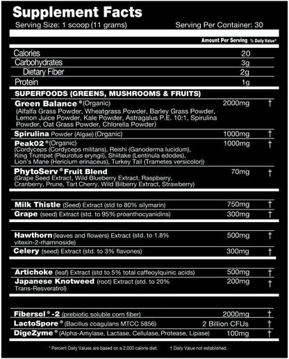 Performax Labs PhytoactivMax Active Greens Powder Wellness and Performance Matrix | Phytonutrients – Overall Health | 30 Servings (Strawberry Pineapple) - dailyvitalstore