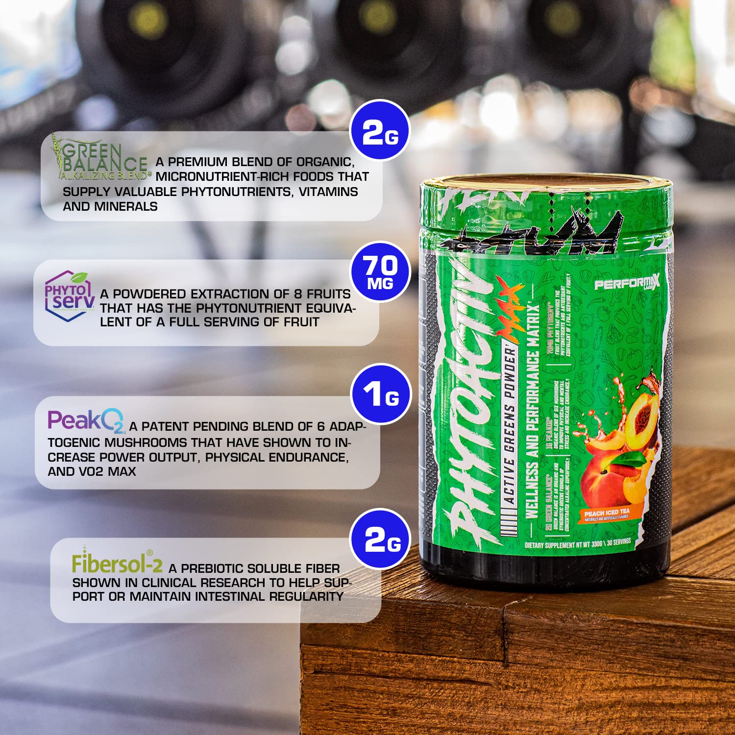 Performax Labs PhytoactivMax Active Greens Powder Wellness and Performance Matrix | Phytonutrients – Overall Health | 30 Servings (Strawberry Pineapple) - dailyvitalstore
