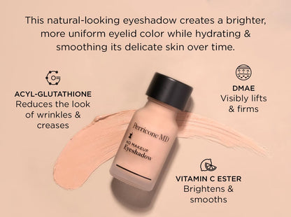 Perricone MD No Makeup Liquid Eyeshadow - Hydrating Serum Texture - Crease-Proof Anti-Aging with Vitamin C - Smooths & Brightens Eyelids - Long-Wearing Satin Finish for All Ages, Shade 2, 0.3 fl oz - dailyvitalstore