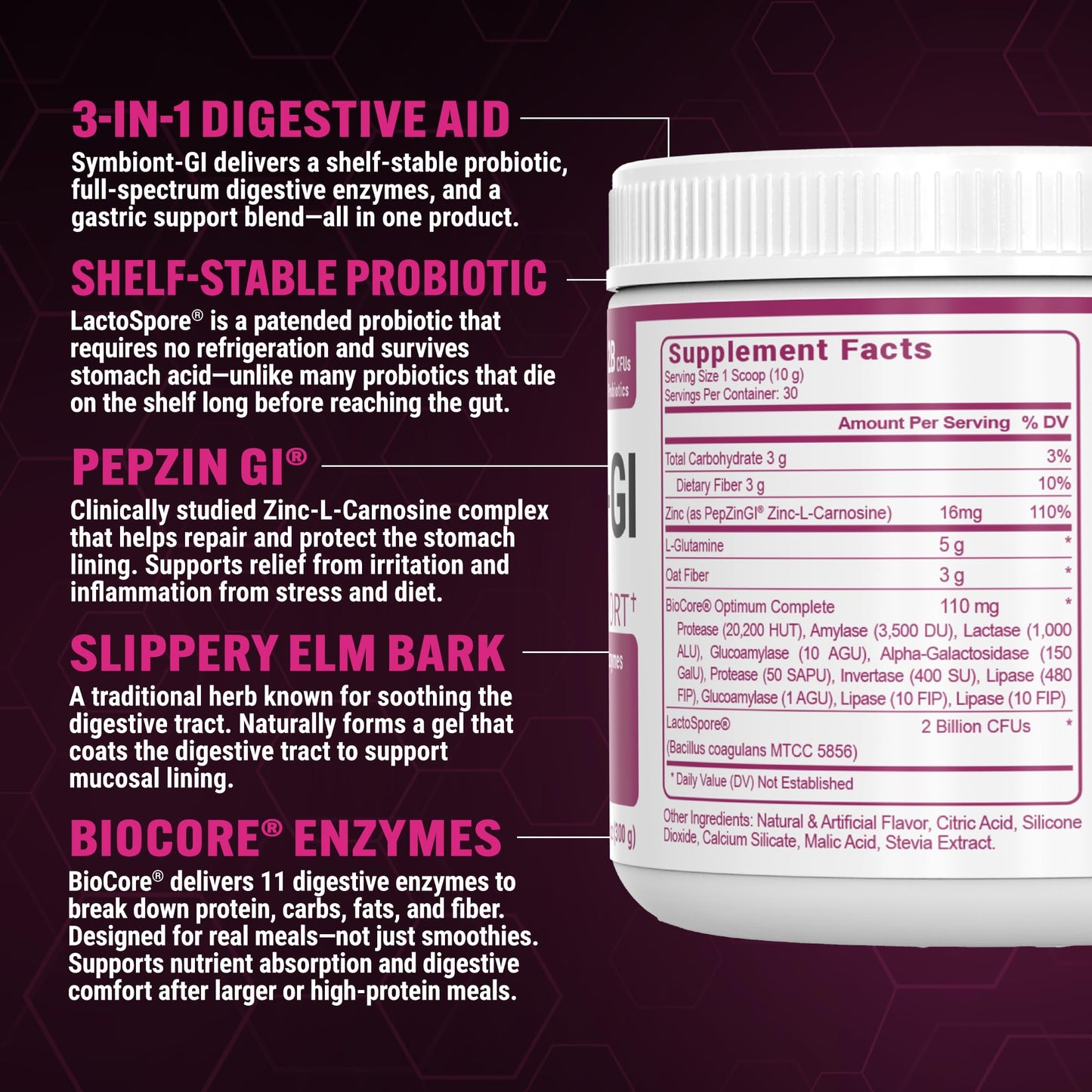 PEScience Complete-GI Gut Health Powder, Probiotics for Women and Men, Digestive Enzymes, Prebiotic Fiber, L-Glutamine - dailyvitalstore