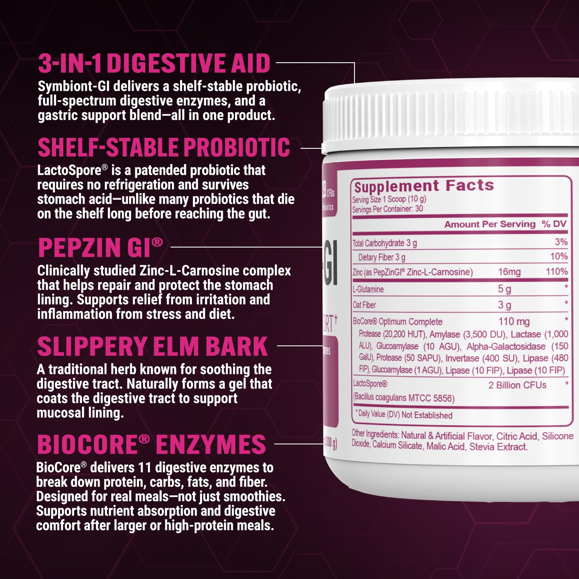 PEScience Complete-GI Gut Health Powder, Probiotics for Women and Men, Digestive Enzymes, Prebiotic Fiber, L-Glutamine - dailyvitalstore