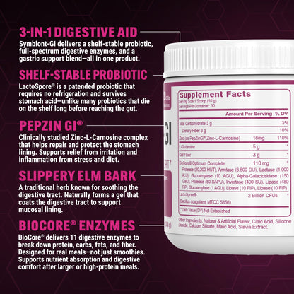 PEScience Complete-GI Gut Health Powder, Probiotics for Women and Men, Digestive Enzymes, Prebiotic Fiber, L-Glutamine - dailyvitalstore