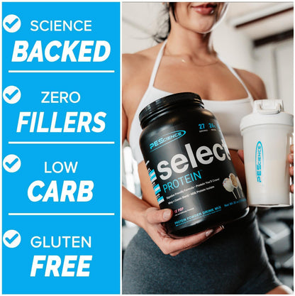 PEScience Select Protein Powder, Whey and Casein Blend, Lean Protein Powder for Women and Men, Low Calorie, Low Carb, Keto Friendly, Gluten Free, Gourmet Vanilla - 27 Servings - dailyvitalstore