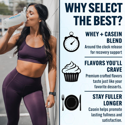 PEScience Select Protein Powder, Whey and Casein Blend, Lean Protein Powder for Women and Men, Low Calorie, Low Carb, Keto Friendly, Gluten Free, Gourmet Vanilla - 27 Servings - dailyvitalstore