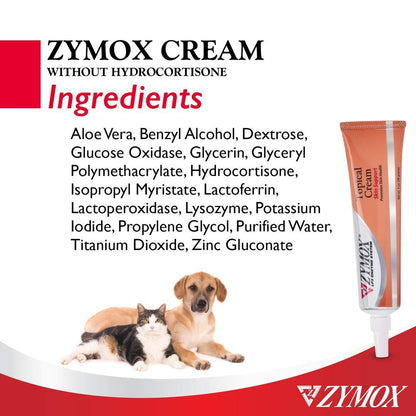 Pet King Brands ZYMOX Veterinarian Strength Topical Cream for Dogs and Cats, 1oz - dailyvitalstore