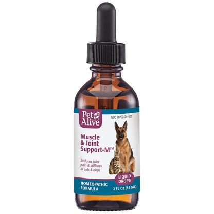 PetAlive Muscle and Joint Support-M - Natural Homeopathic Formula for Joint Pain and Stiffness in Pets - Supports Joint Health and Movement in Dogs and Cats - 59 mL - dailyvitalstore