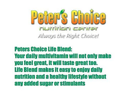 Peter's Choice Life Blend, 16oz, Multivitamin & Mineral Powder, Unsweetened, 32 Servings per Container. Made in The USA - dailyvitalstore