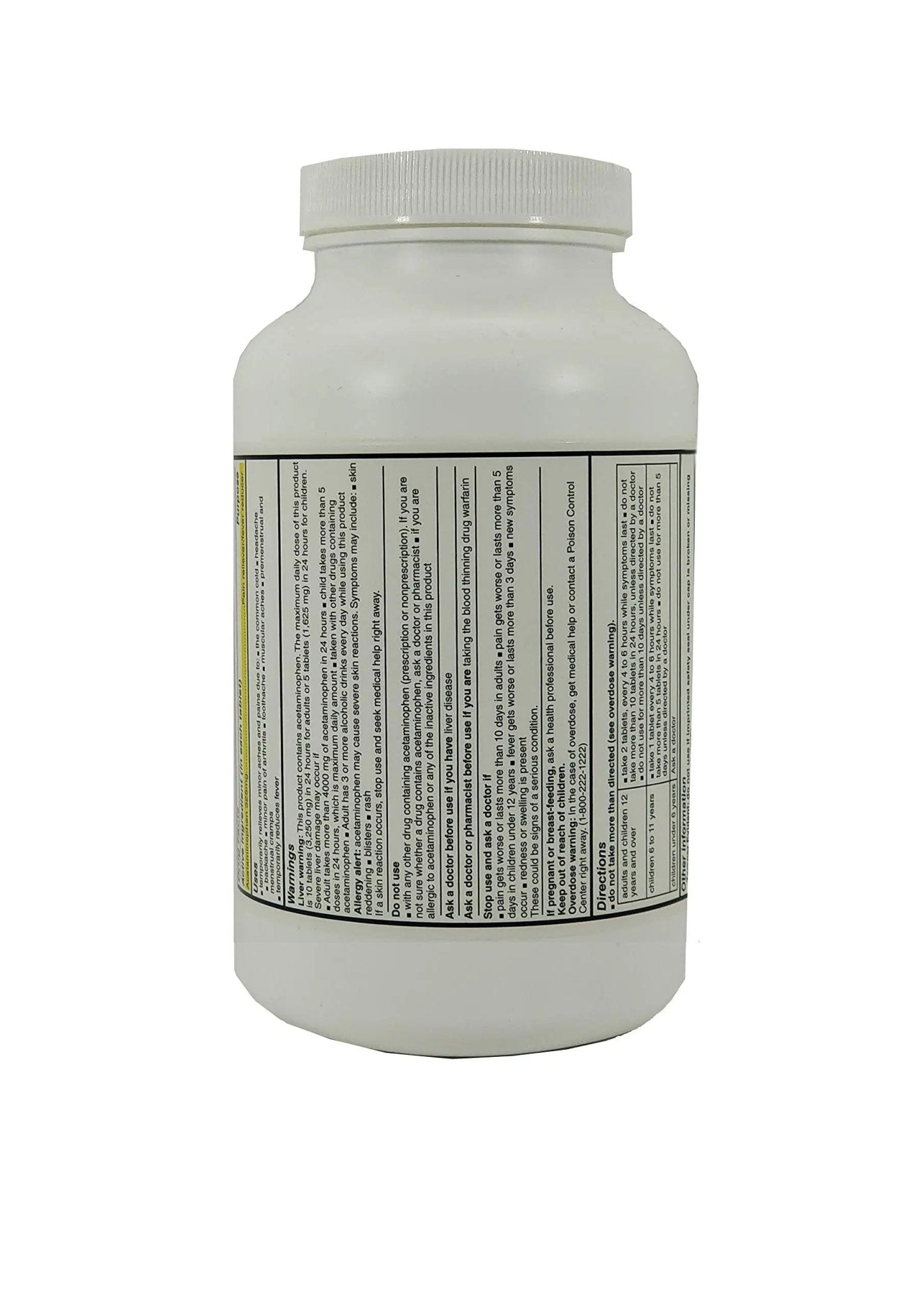Pharbest Acetaminophen 325 mg 1000 Count Tablets - dailyvitalstore