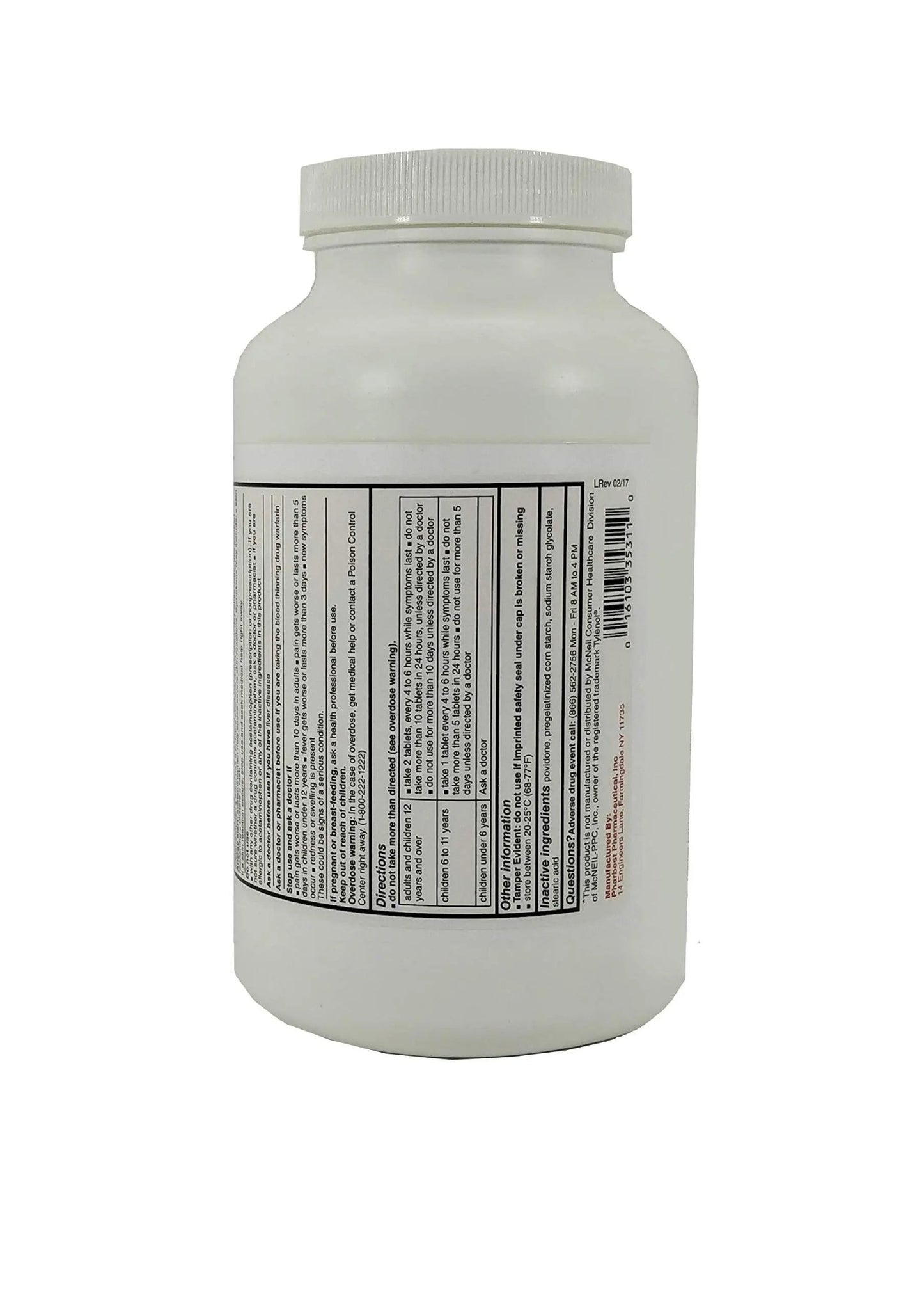 Pharbest Acetaminophen 325 mg 1000 Count Tablets - dailyvitalstore
