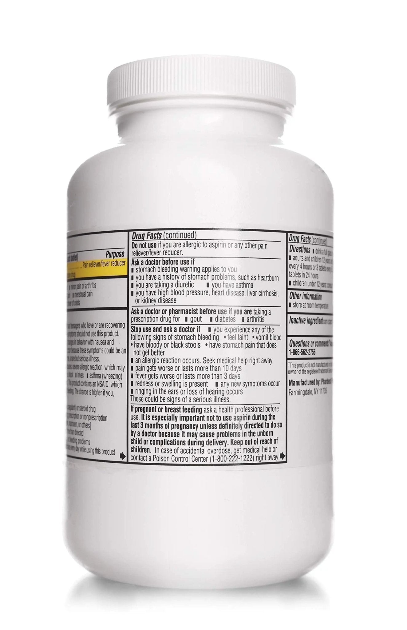 PHARBEST Aspirin 325 mg | Regular Strength | 1000 Count Uncoated Tablets - dailyvitalstore