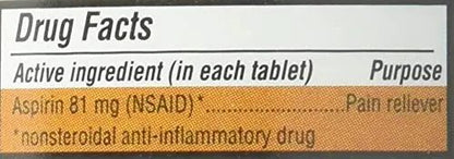 PHARBEST Aspirin 81mg - 1000 Tablets - dailyvitalstore
