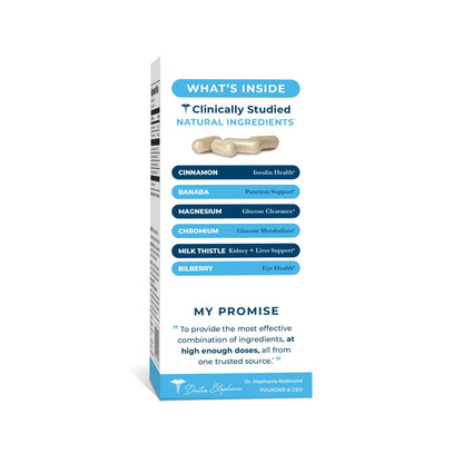 Pharmaganics Blood Sugar 24 Hour - 6 in 1 Formula with Cinnamon, Banaba, Chromium, Milk Thistle, & More - Once Daily Supplement - dailyvitalstore