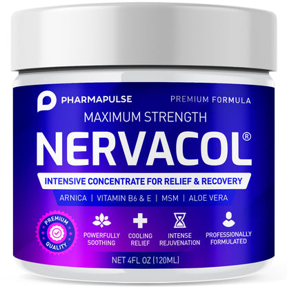 Pharmapulse Neuropathy Nerve Therapy & Relief Cream - Maximum Strength Relief Cream for Foot, Hands, Legs, Toes Includes Alpha Lipoic Acid, Arnica, Vitamin B6, Aloe Vera, MSM - Effective Soothing 4oz - dailyvitalstore