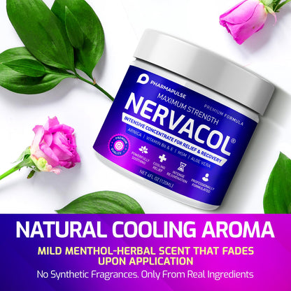 Pharmapulse Neuropathy Nerve Therapy & Relief Cream - Maximum Strength Relief Cream for Foot, Hands, Legs, Toes Includes Alpha Lipoic Acid, Arnica, Vitamin B6, Aloe Vera, MSM - Effective Soothing 4oz - dailyvitalstore