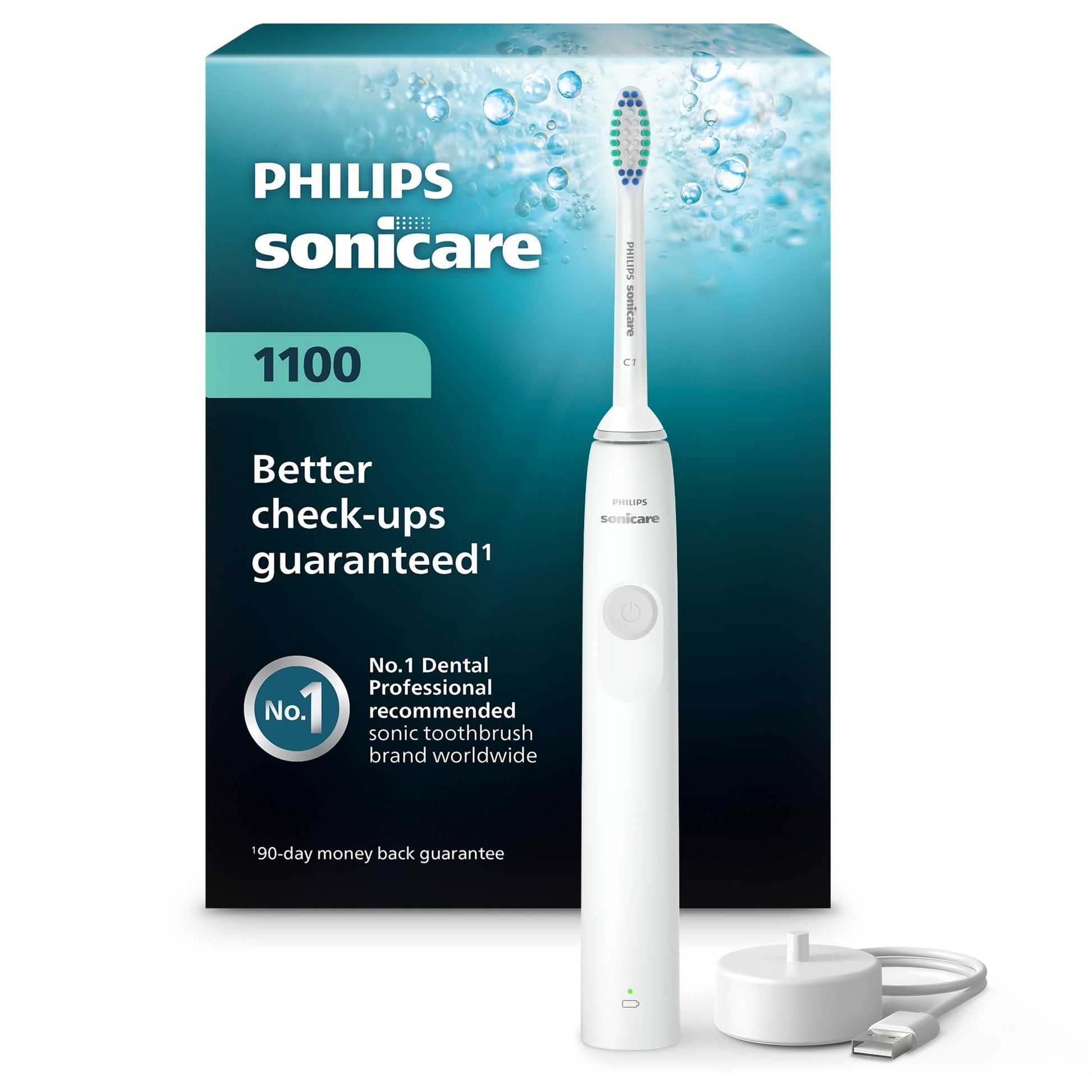Philips Sonicare 1100 Series Electric Toothbrush - Sonic Toothbrush with Advanced Sonic Technology, EasyStart, - dailyvitalstore