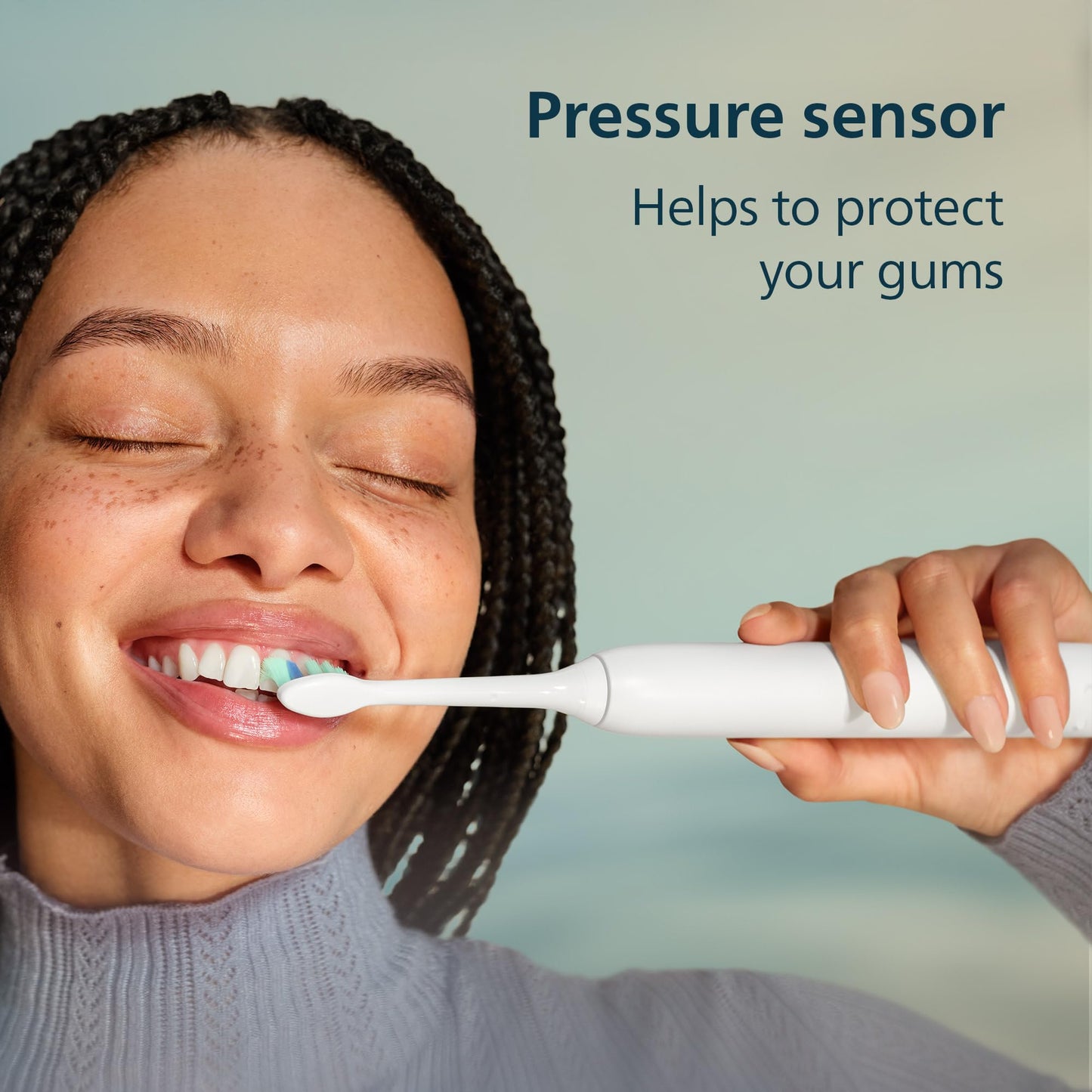 Philips Sonicare 4100 Series Electric Toothbrush - Sonic Toothbrush with Advanced Sonic Technology, Pressure Sensor, Two Intensity Settings, - dailyvitalstore