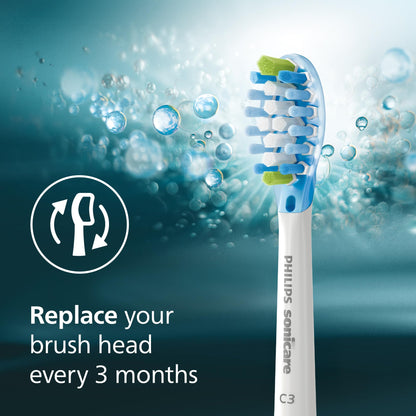 Philips Sonicare C3 Two-in-One - Genuine Replacement Electric Toothbrush Heads, White, 4 Pack One Year Supply, HX9044/65 - dailyvitalstore