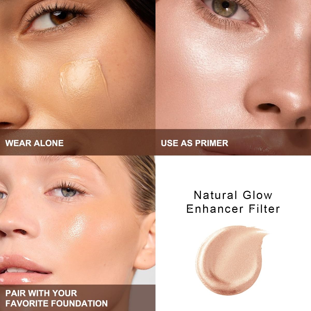 PHOERA Skin Glow Tint Foundation,Natural Radiant Flawless Filter Effect Silk Perfect Illuminating Foundation. (03 Medium) - dailyvitalstore