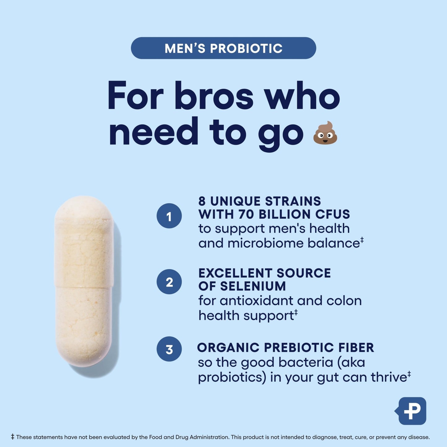 Physician's Choice Probiotics for Men - 70 Billion CFU - 8 Strains - w/Selenium & Organic Prebiotics - Supports Digestive Health, Microbiome, Colon, & Immune Health - Advanced Men's Probiotic - 30ct - dailyvitalstore