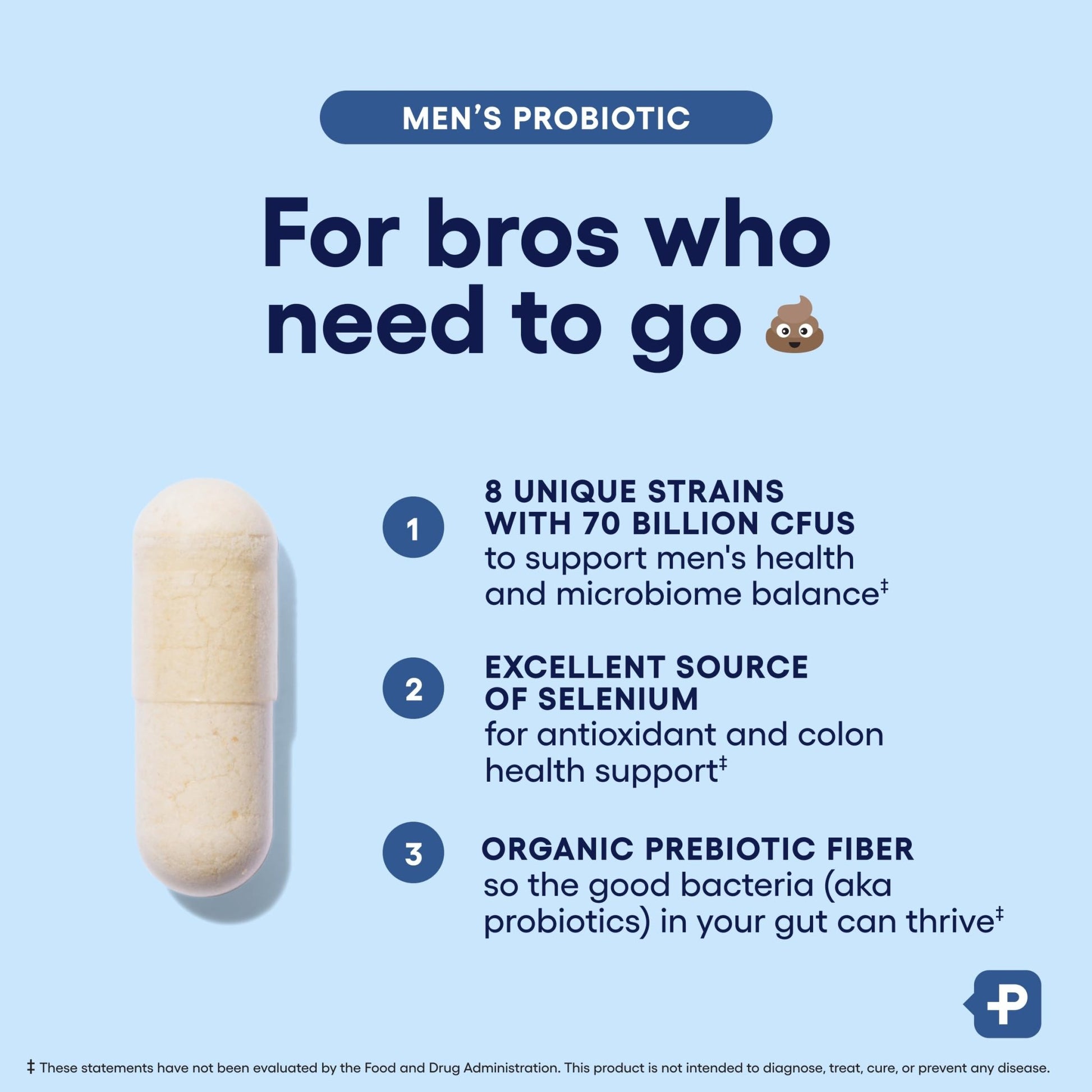 Physician's Choice Probiotics for Men - 70 Billion CFU - 8 Strains - w/Selenium & Organic Prebiotics - Supports Digestive Health, Microbiome, Colon, & Immune Health - Advanced Men's Probiotic - 30ct - dailyvitalstore
