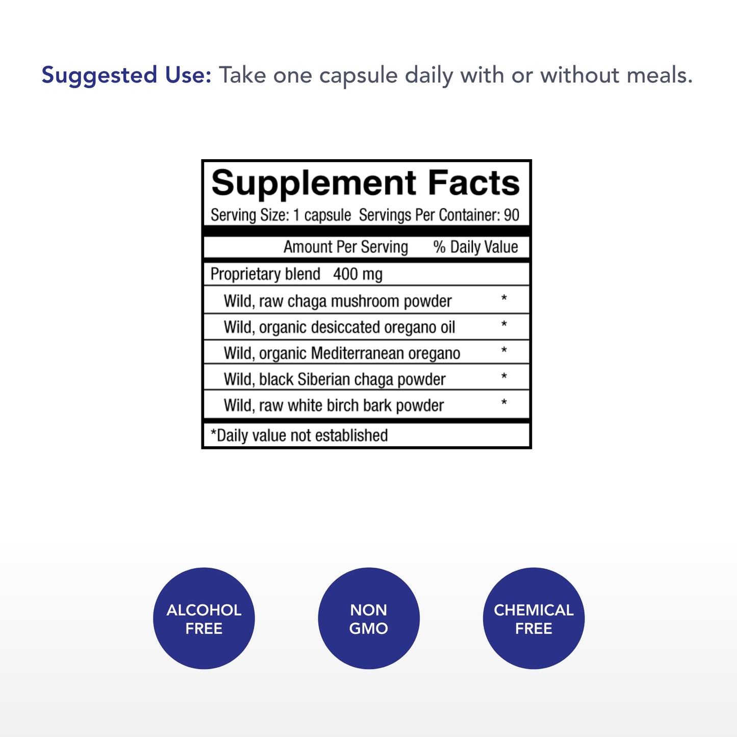 Physician's Strength ChagaStrength - 90 Capsules - Wild, Raw Chaga Complex - Immune & Physical Support - Non-GMO - 90 Servings - dailyvitalstore