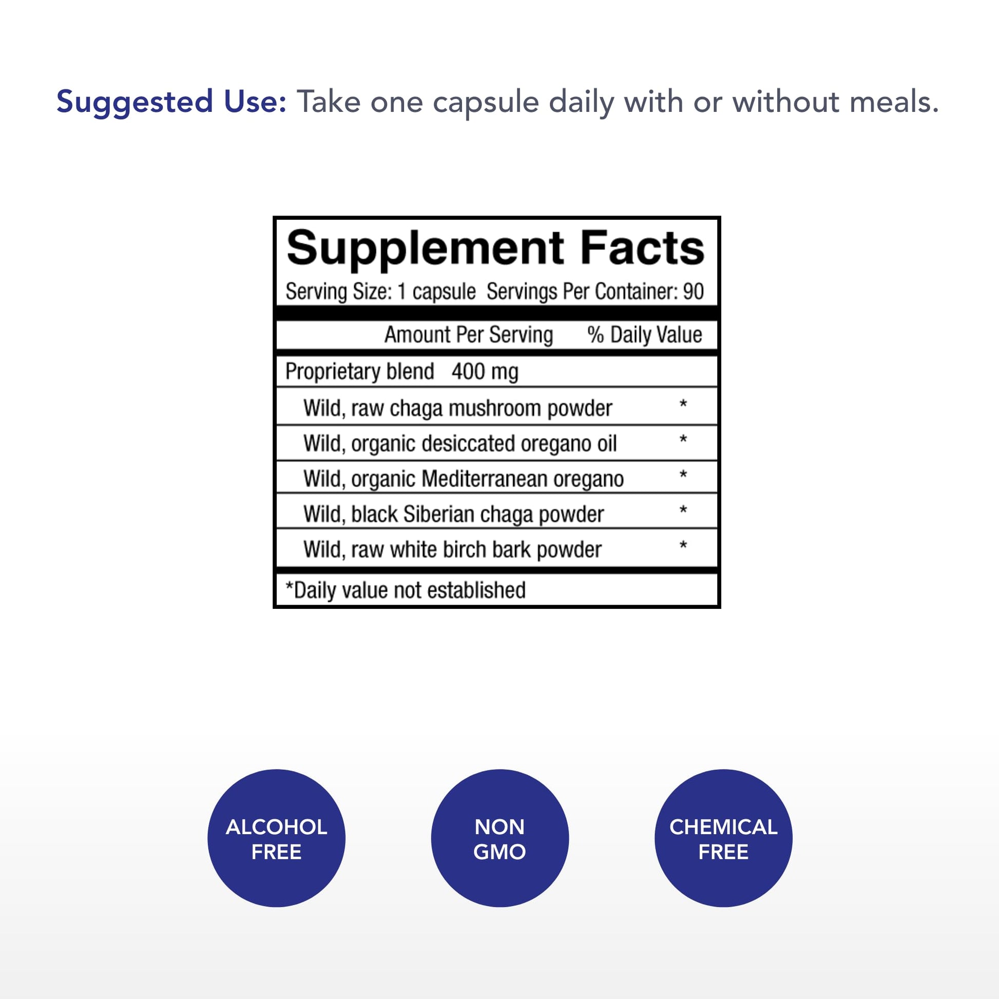 Physician's Strength ChagaStrength - 90 Capsules - Wild, Raw Chaga Complex - Immune & Physical Support - Non-GMO - 90 Servings - dailyvitalstore