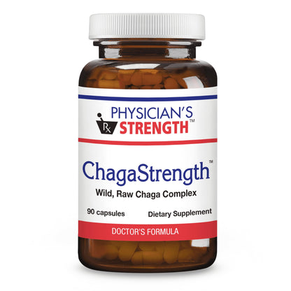 Physician's Strength ChagaStrength - 90 Capsules - Wild, Raw Chaga Complex - Immune & Physical Support - Non-GMO - 90 Servings - dailyvitalstore