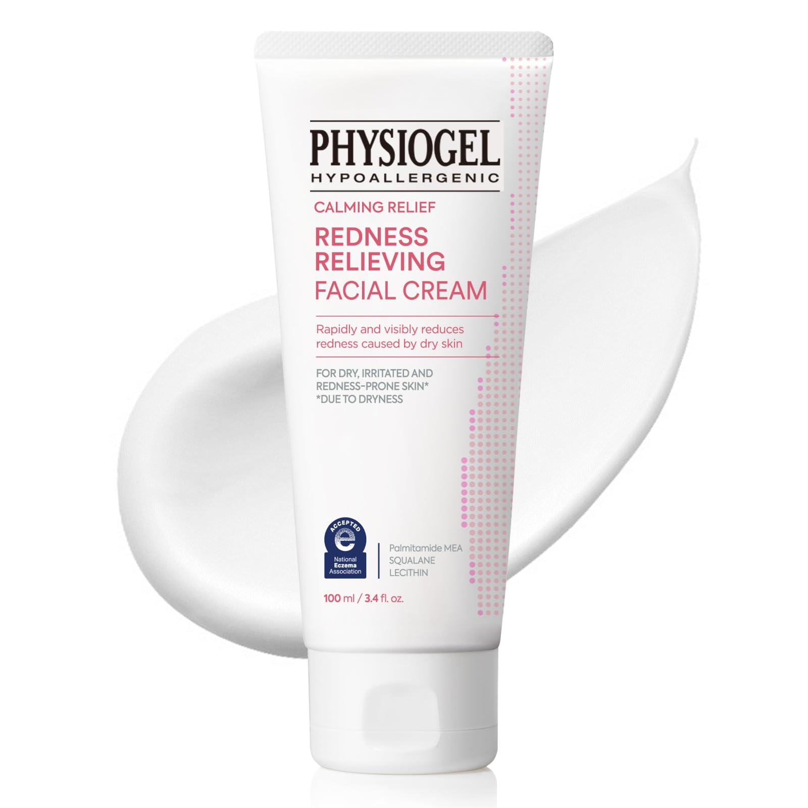 PHYSIOGEL Calming Relief Redness Relieving Facial Cream, Soothing Face Moisturizer with Squalane, For Dry, Irritated & Redness-Prone Skin, 3.4 fl. oz. - dailyvitalstore