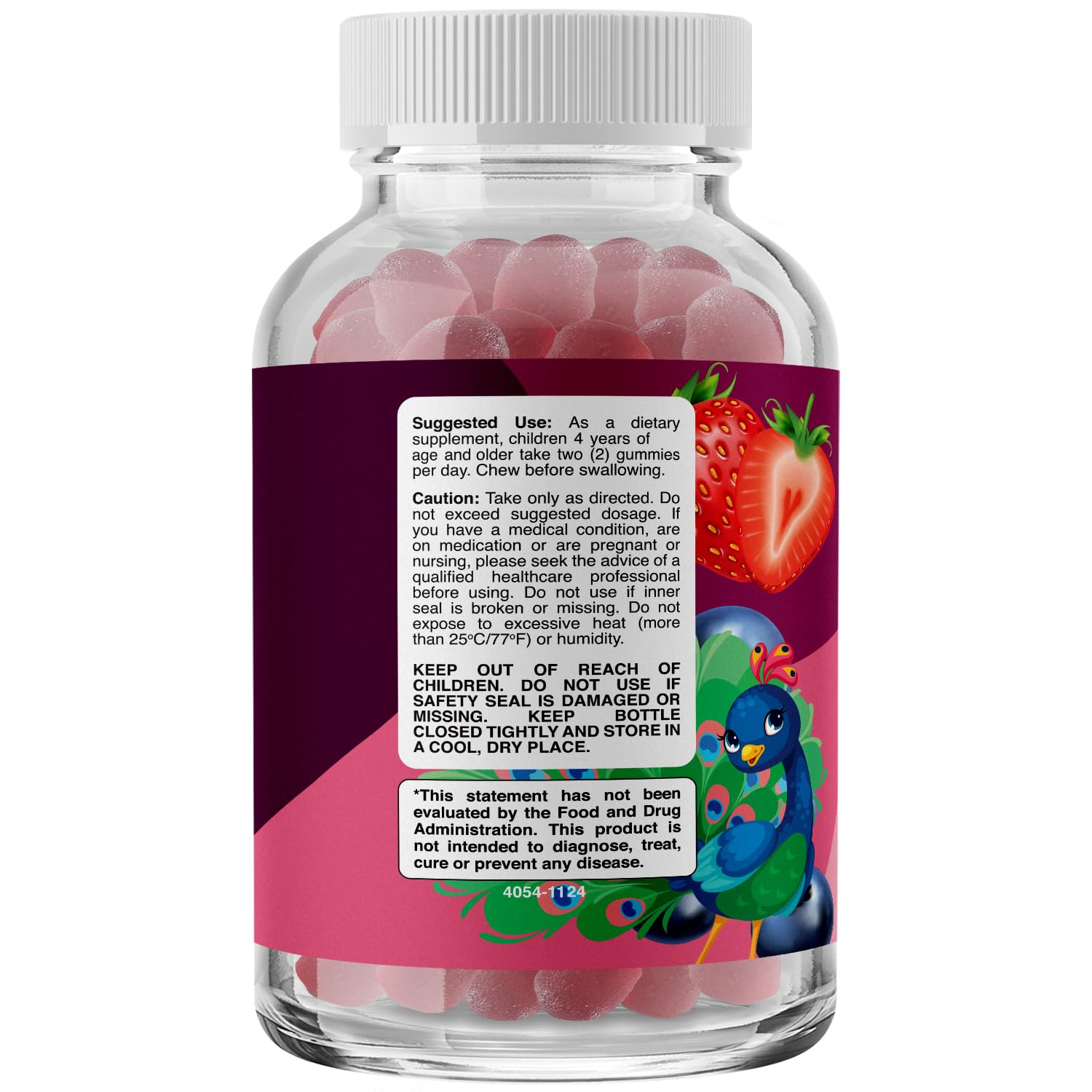 Phytoral Vegan Kids Focus Gummies - Potent Chewable Brain Support for Children - Enhances Concentration & Memory - Calming Supplements & Focus Gummies for Kids - Non-GMO & Gluten-Free - 60 Count - dailyvitalstore