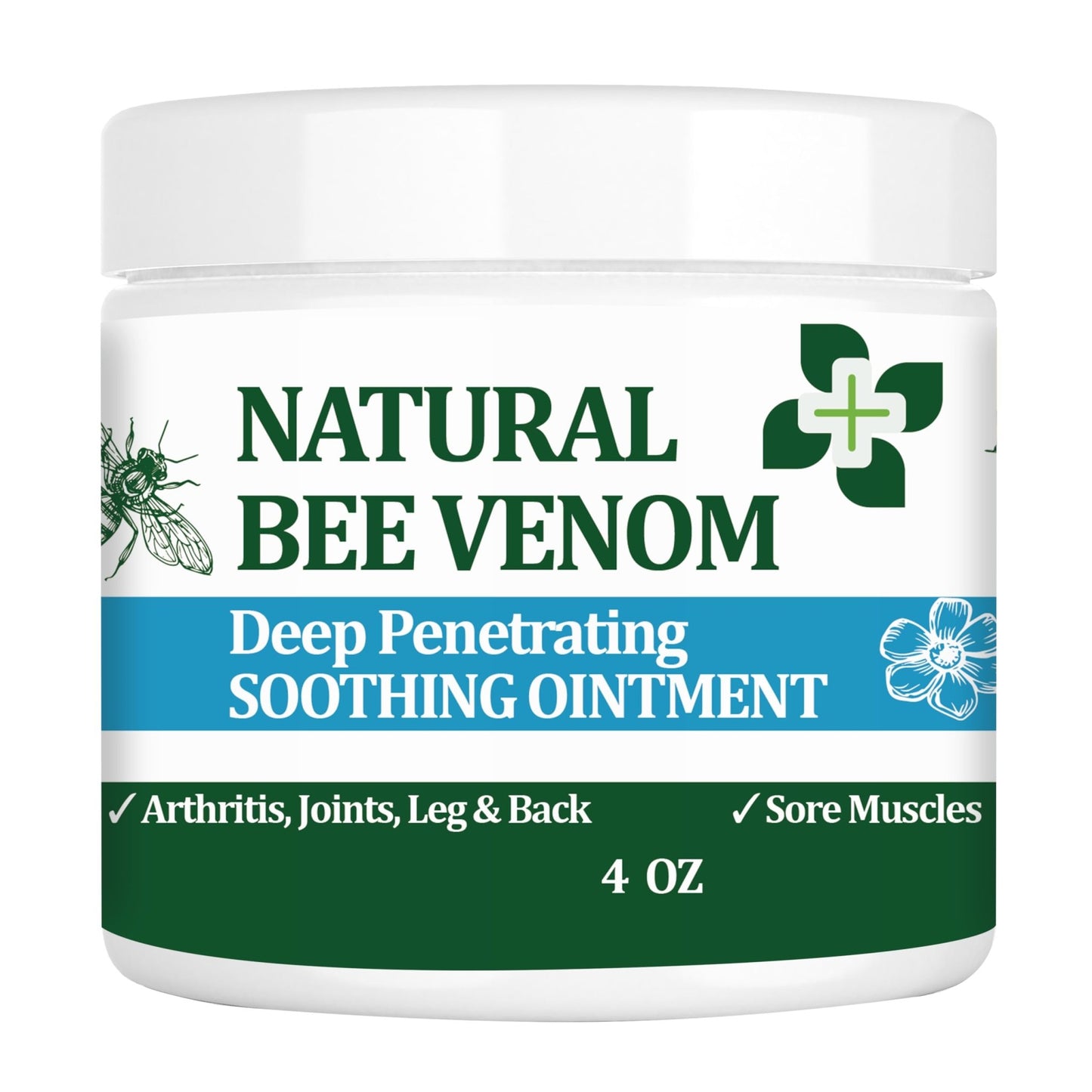 PIBIOOMAP Natural Bee Venom Joint & Muscle & Bone Release Oniment - Homeopathic Remedy - Fast Acting Release for Back, Neck, Hand, Feet, Knee, Muscle, Shoulder, Nerve, Ankle, Foot - dailyvitalstore