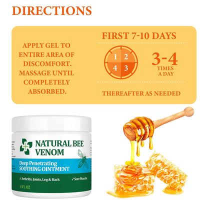 PIBIOOMAP Oringal Natural Bee Venom Serum Joint & Muscle & Bone Cream, Fast Acting, Relief Back, Shoulder, Back, Neck, Hands, Elbows, Feet, Leg, Knees, Ankle, for Adults, Elderly - dailyvitalstore