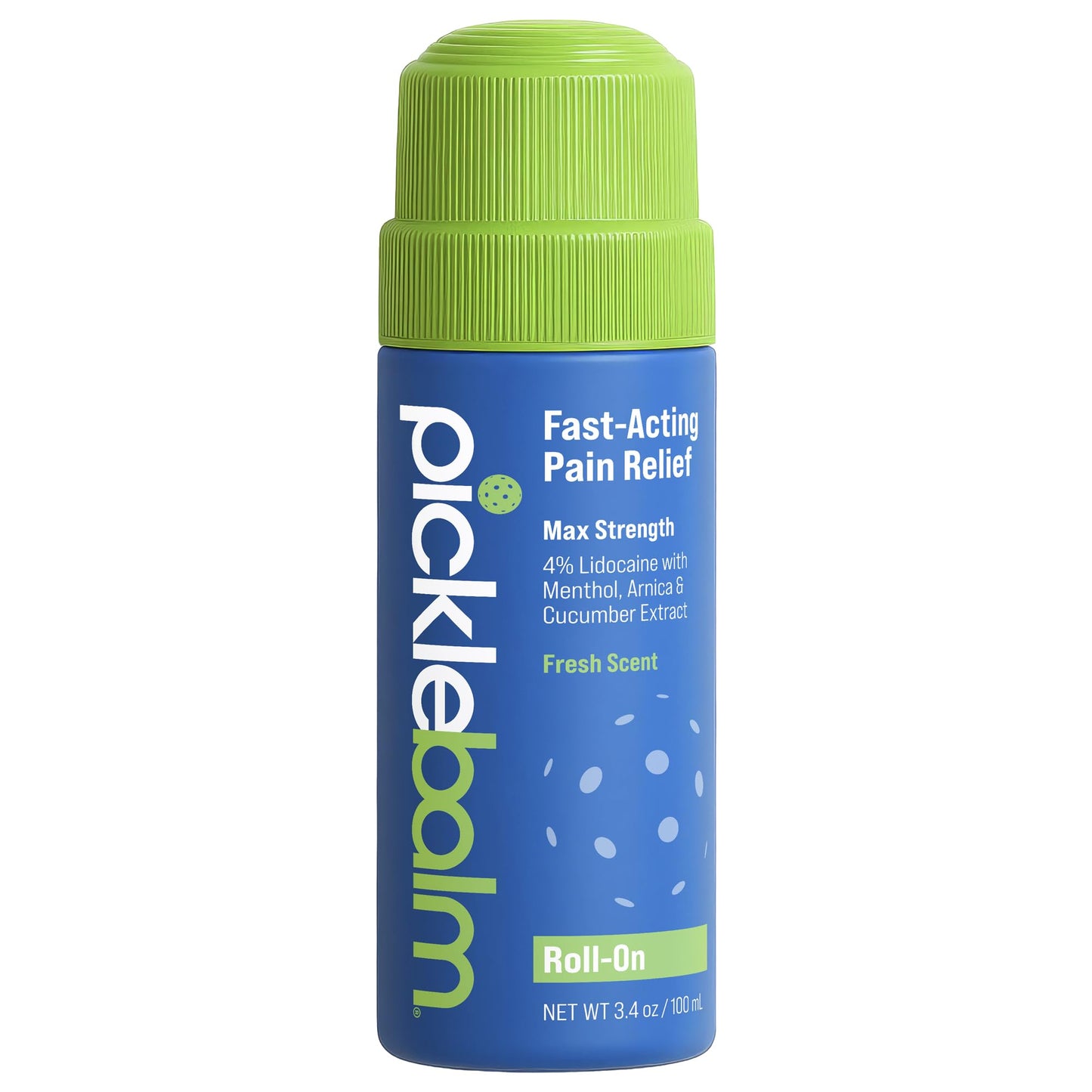 PickleBalm Pickleball In-Game Muscle Pain Relief Roll-On with 4% Lidocaine, Arnica, Menthol, Cucumber Seed Extract for Shoulders, Knees, Wrists, and More, 3.4oz Roll-On Applicator - dailyvitalstore
