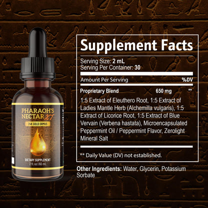 Pineal XT Gold + Pharaoh's Nectar - Pineal Gland Supplement Bundle – 24K Monoatomic Gold Ormus Drops, Pineal Gland Decalcification, Third Eye Awakening, Focus, Energy & Manifestation - dailyvitalstore