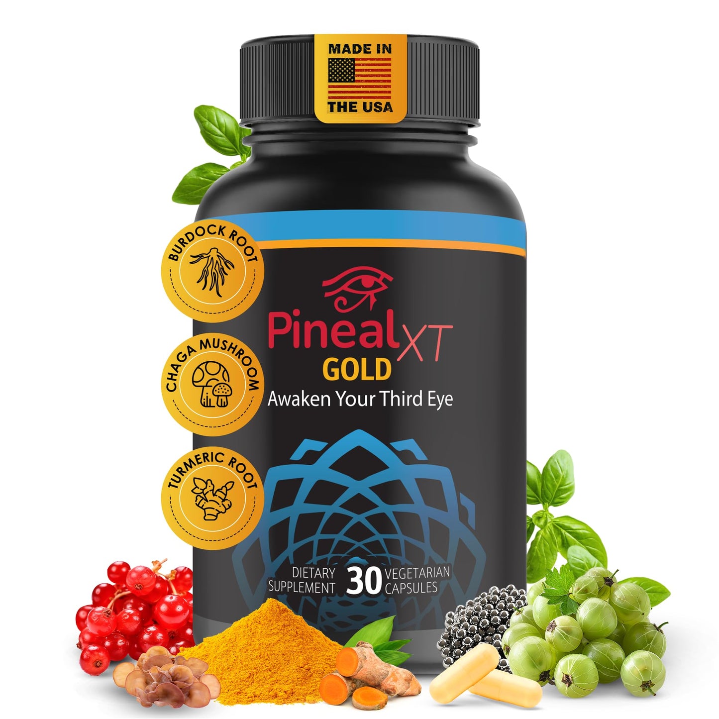Pineal XT Gold + Pharaoh's Nectar - Pineal Gland Supplement Bundle – 24K Monoatomic Gold Ormus Drops, Pineal Gland Decalcification, Third Eye Awakening, Focus, Energy & Manifestation - dailyvitalstore