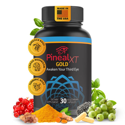 Pineal XT Gold + Pharaoh's Nectar - Pineal Gland Supplement Bundle – 24K Monoatomic Gold Ormus Drops, Pineal Gland Decalcification, Third Eye Awakening, Focus, Energy & Manifestation - dailyvitalstore