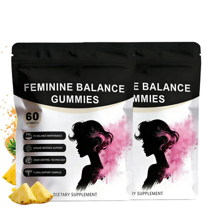 Pineapple Feminine Balance Gummies with Probiotics | Support for pH Balance & Freshness | Daily Intimate Wellness Support | Sugar-Free, Vegan | 60 Count (2) - dailyvitalstore