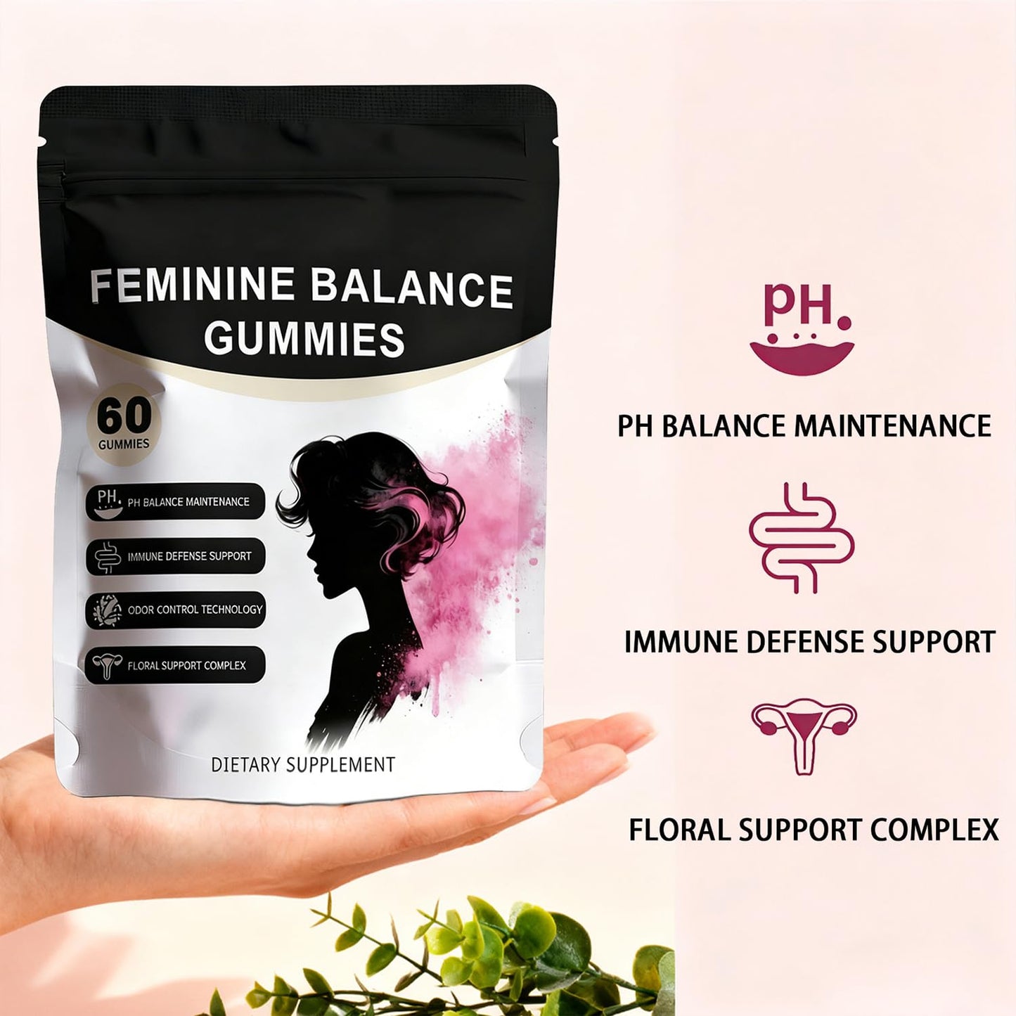 Pineapple Feminine Balance Gummies with Probiotics | Support for pH Balance & Freshness | Daily Intimate Wellness Support | Sugar-Free, Vegan | 60 Count (2) - dailyvitalstore