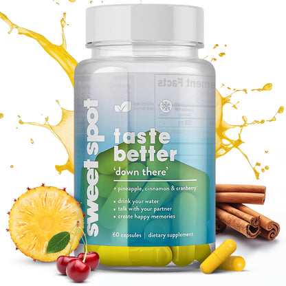 Pineapple Probiotics for Men – 625mg Sweet Spot Formula with Pineapple Extract, Cranberry & Cinnamon, Supports pH Balance & Freshens Taste, 60 Capsules, Made in the USA - dailyvitalstore