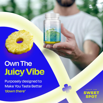 Pineapple Probiotics for Men – 625mg Sweet Spot Formula with Pineapple Extract, Cranberry & Cinnamon, Supports pH Balance & Freshens Taste, 60 Capsules, Made in the USA - dailyvitalstore