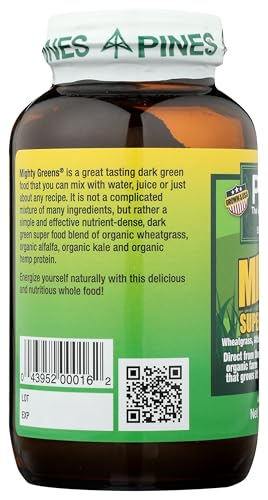 Pines Organic Mighty Greens Superfood Blend, 8 Ounce - dailyvitalstore